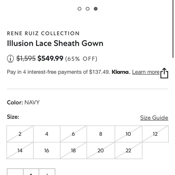 RENE RUIZ COLLECTION NWT Illusion Lace Sheath Gown Coral Size 14 - Picture 2 of 11